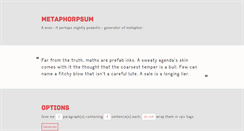 Desktop Screenshot of metaphorpsum.com